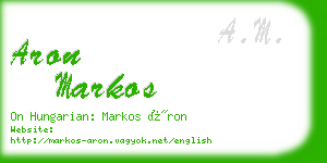 aron markos business card